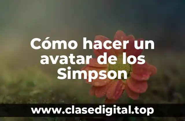 Cómo hacer un avatar de los Simpson