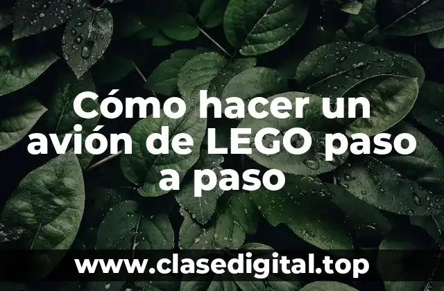Cómo hacer un avión de LEGO paso a paso