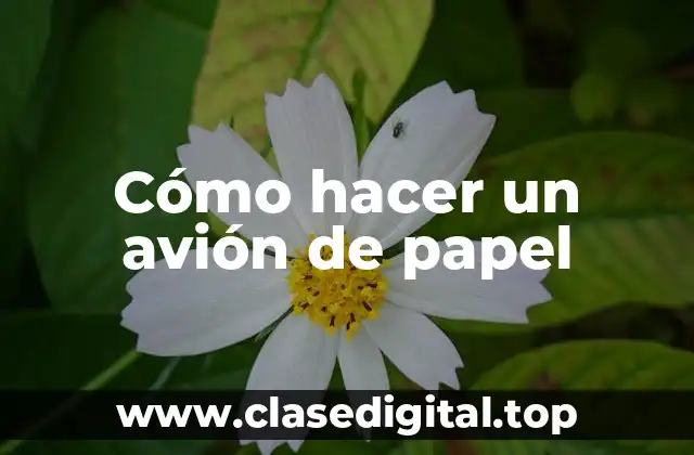 Cómo hacer un avión de papel
