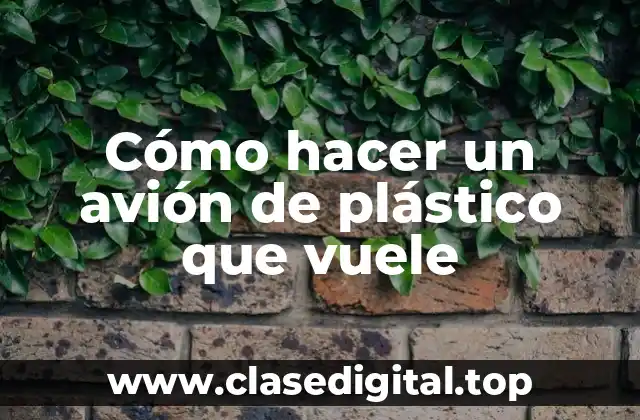 Cómo hacer un avión de plástico que vuele