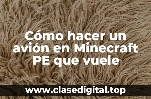 Cómo hacer un avión en Minecraft PE que vuele