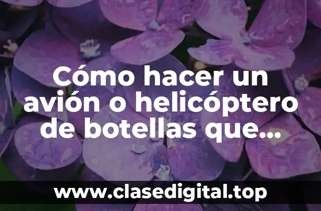 Cómo hacer un avión o helicóptero de botellas que vuele