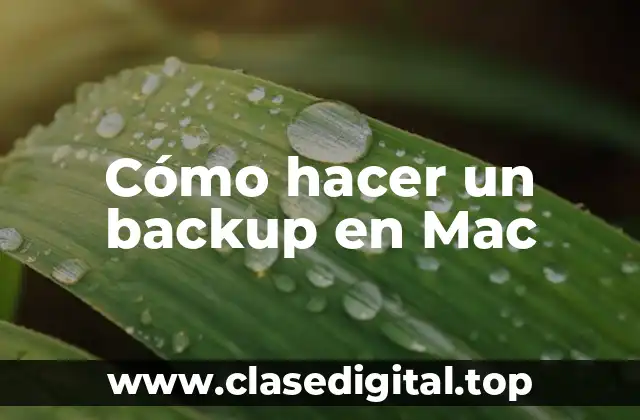 Cómo hacer un backup en Mac