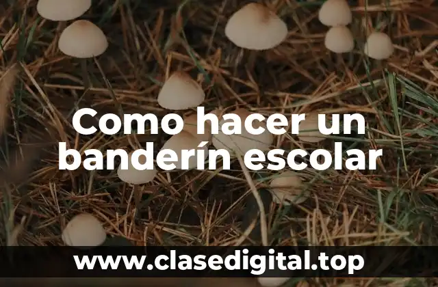 Como hacer un banderín escolar