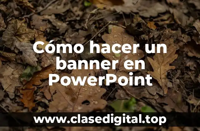 ¿Qué es un banner en PowerPoint?