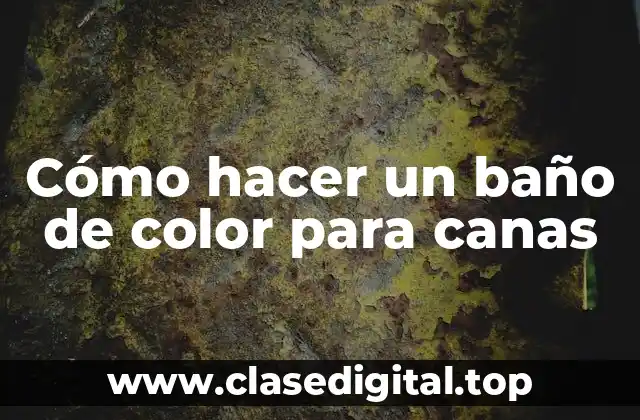 Cómo hacer un baño de color para canas