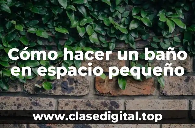 Cómo hacer un baño en espacio pequeño