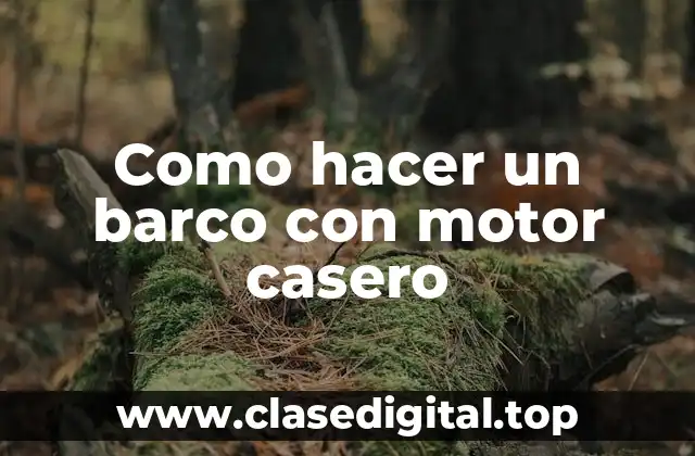 ¿Qué es un barco con motor casero?