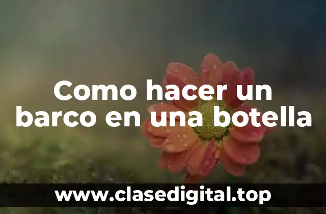 ¿Qué es un barco en una botella?