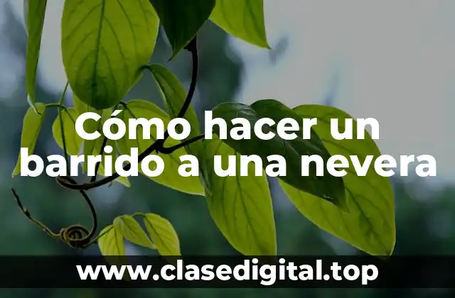 Cómo hacer un barrido a una nevera