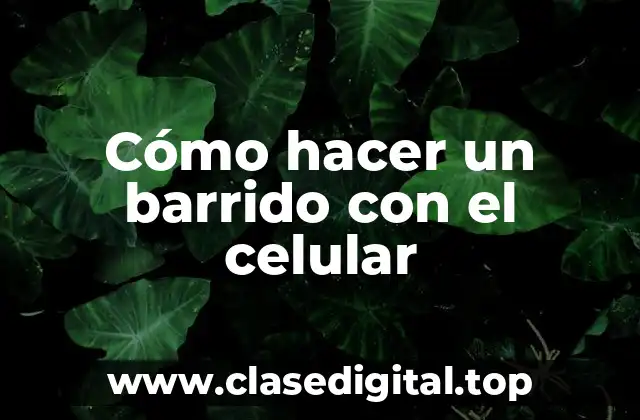 Cómo hacer un barrido con el celular