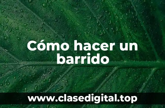 ¿Qué es un barrido y para qué sirve?