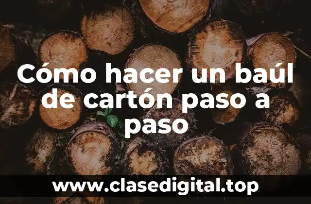 ¿Qué es un baúl de cartón y para qué sirve?