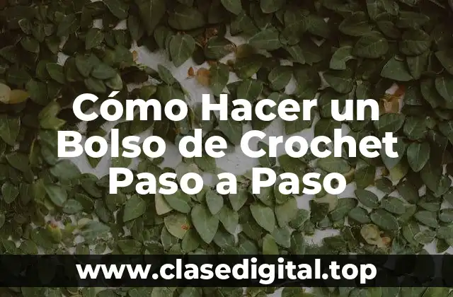 Cómo Hacer un Bolso de Crochet Paso a Paso