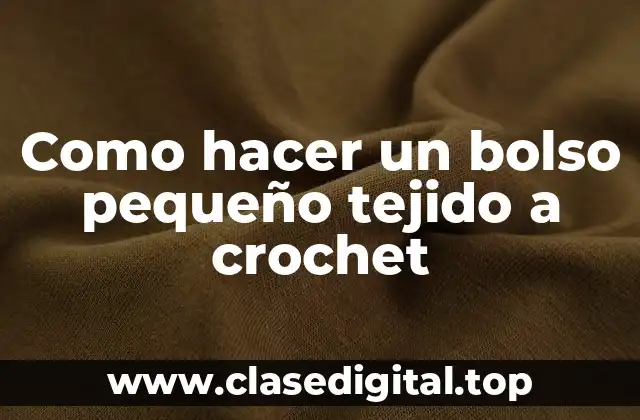 Como hacer un bolso pequeño tejido a crochet