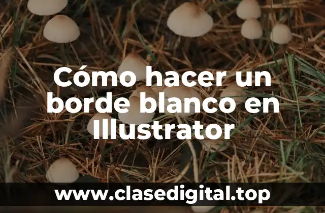 Cómo hacer un borde blanco en Illustrator
