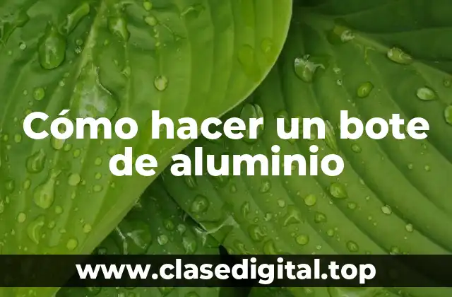 ¿Qué es un bote de aluminio?