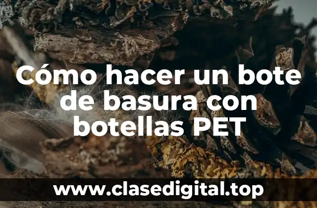 Cómo hacer un bote de basura con botellas PET