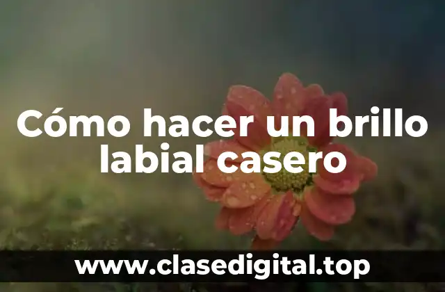 Cómo hacer un brillo labial casero