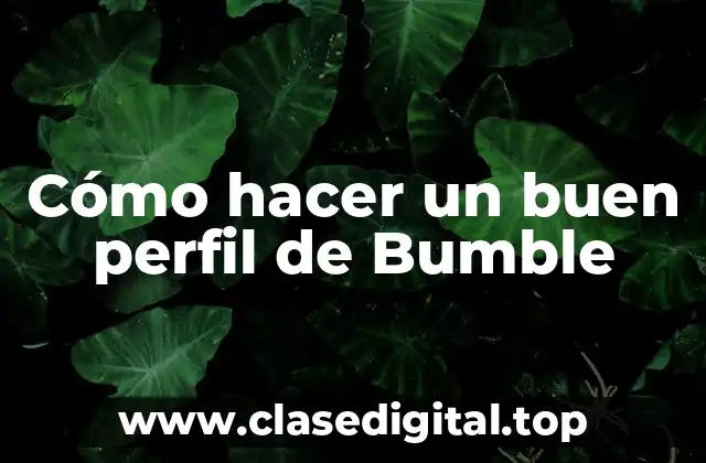 Cómo hacer un buen perfil de Bumble