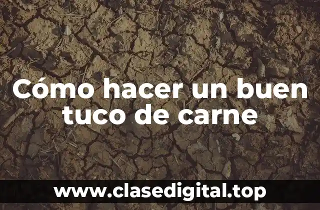 ¿Qué es un tuco de carne y para qué sirve?