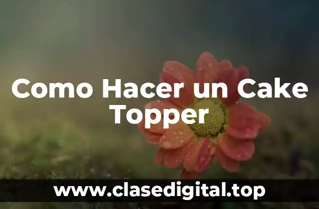 ¿Qué es un Cake Topper?