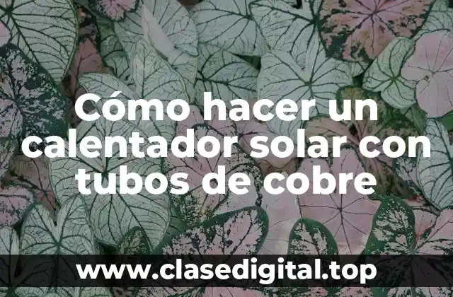 Cómo hacer un calentador solar con tubos de cobre