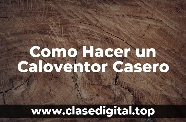 Como Hacer un Caloventor Casero
