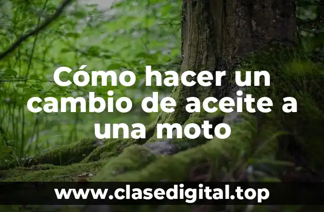 Cómo hacer un cambio de aceite a una moto