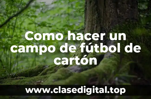 Como hacer un campo de fútbol de cartón