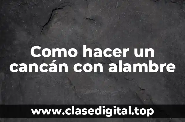 Qué es un cancán con alambre y para qué sirve