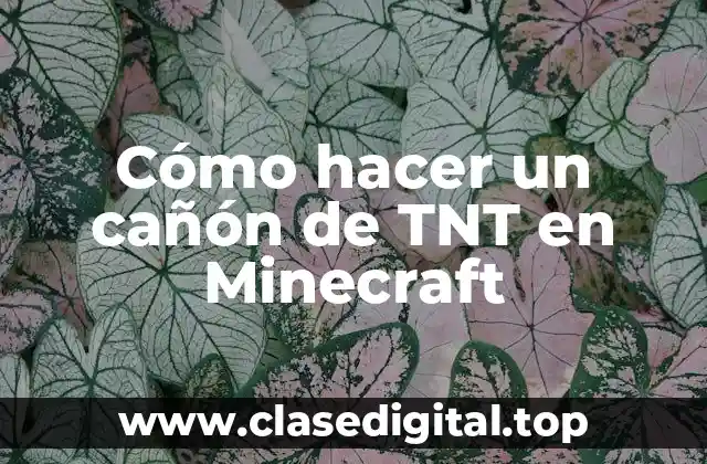 Cómo hacer un cañón de TNT en Minecraft