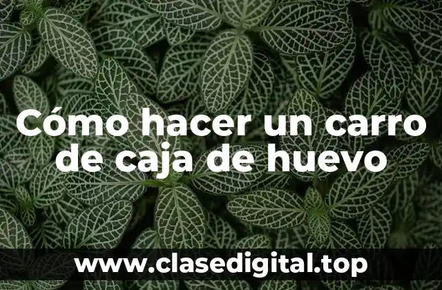 Cómo hacer un carro de caja de huevo