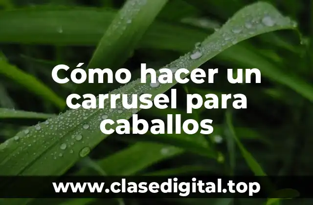 Cómo hacer un carrusel para caballos