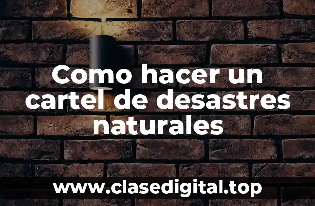 Como hacer un cartel de desastres naturales