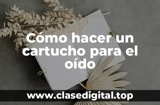 ¿Qué es un cartucho para el oído?