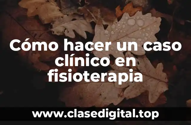 Cómo hacer un caso clínico en fisioterapia