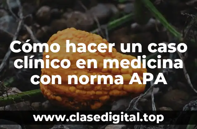 Cómo hacer un caso clínico en medicina con norma APA