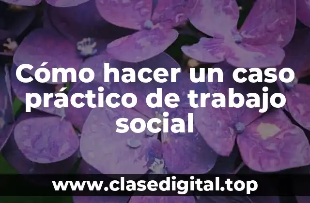 Cómo hacer un caso práctico de trabajo social