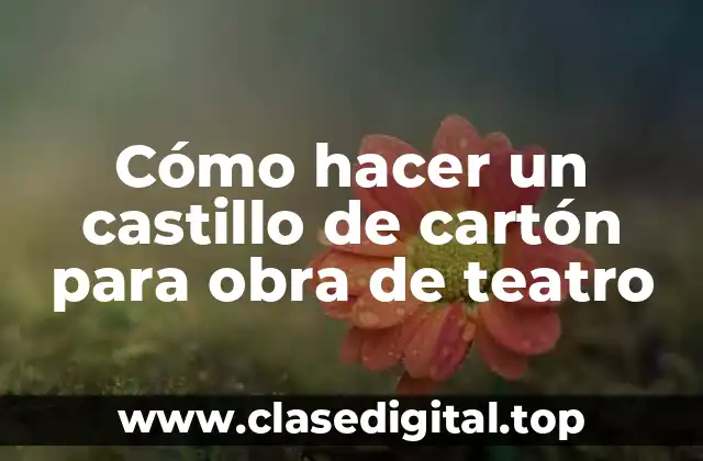 Cómo hacer un castillo de cartón para obra de teatro