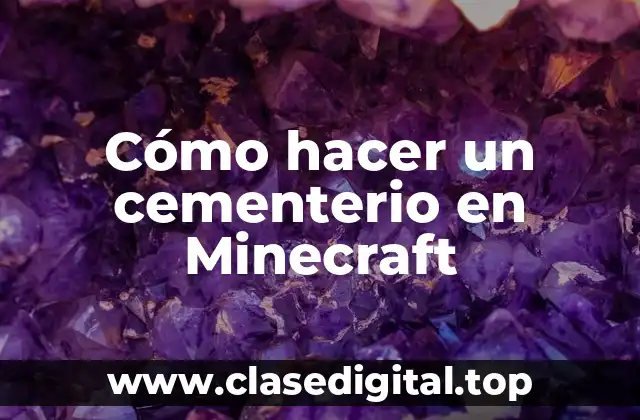 Cómo hacer un cementerio en Minecraft
