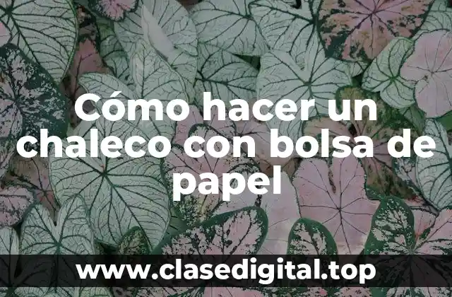 Cómo hacer un chaleco con bolsa de papel