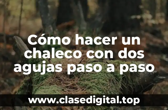 Cómo hacer un chaleco con dos agujas paso a paso