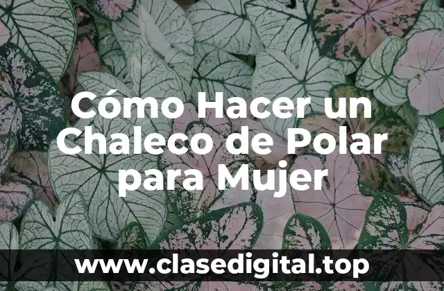 Cómo Hacer un Chaleco de Polar para Mujer