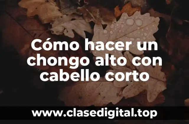Cómo hacer un chongo alto con cabello corto
