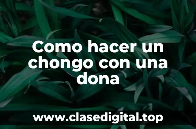 Como hacer un chongo con una dona