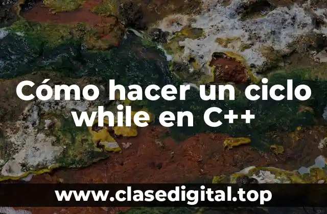 Cómo hacer un ciclo while en C++