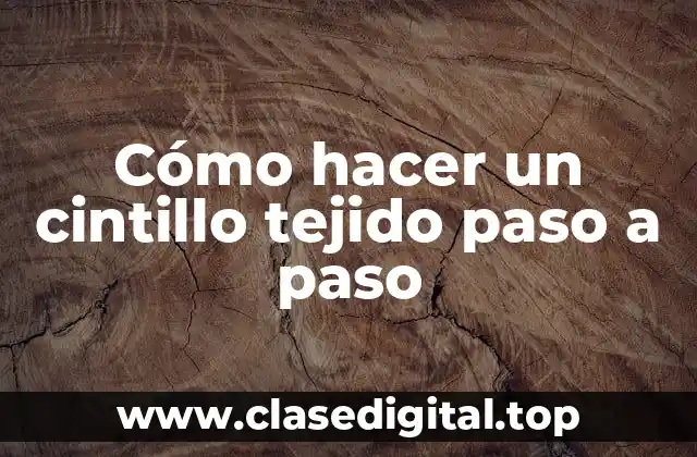 Cómo hacer un cintillo tejido paso a paso