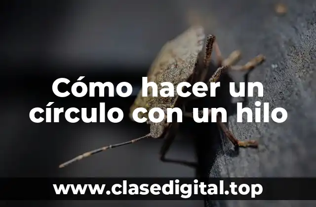 Cómo hacer un círculo con un hilo