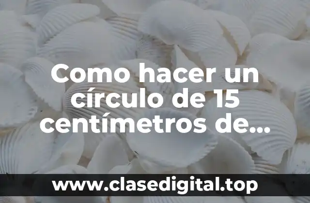 ¿Qué es un círculo de 15 centímetros de diámetro?